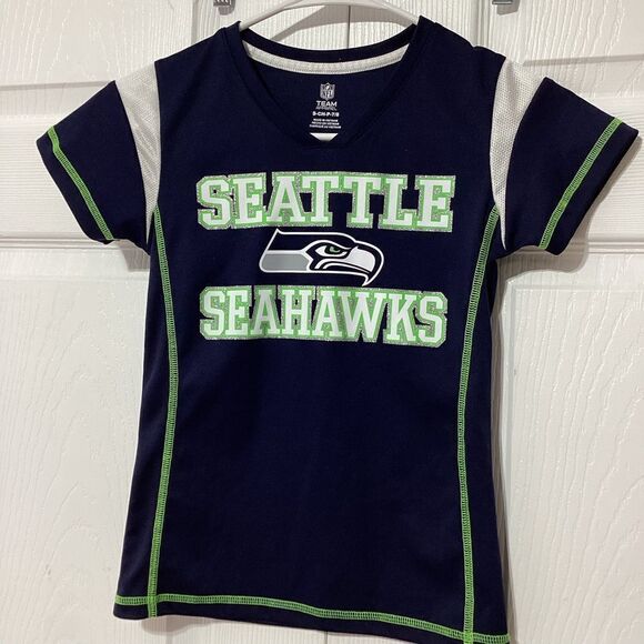 Seahawks Team Apparel Sparkly Shirt Girls Juniors Size S - Picture 1 of 3
